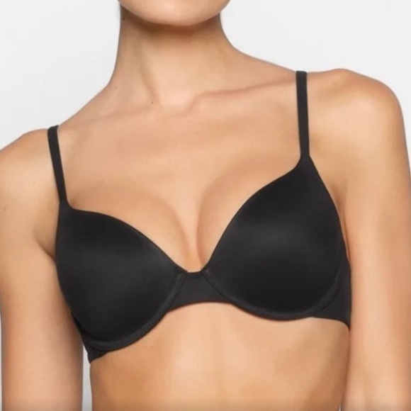 SKIMS Fits Everybody T-Shirt Bra black‎ size 44H - Picture 1 of 6